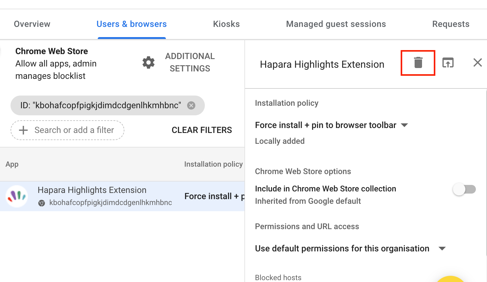Deploying selfhosted Highlights extension Hapara Support