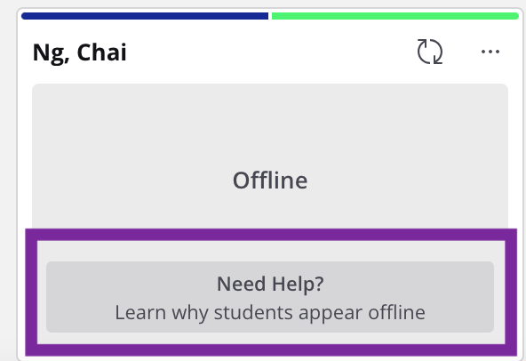 Highlights - Student offline - Need help bar.png
