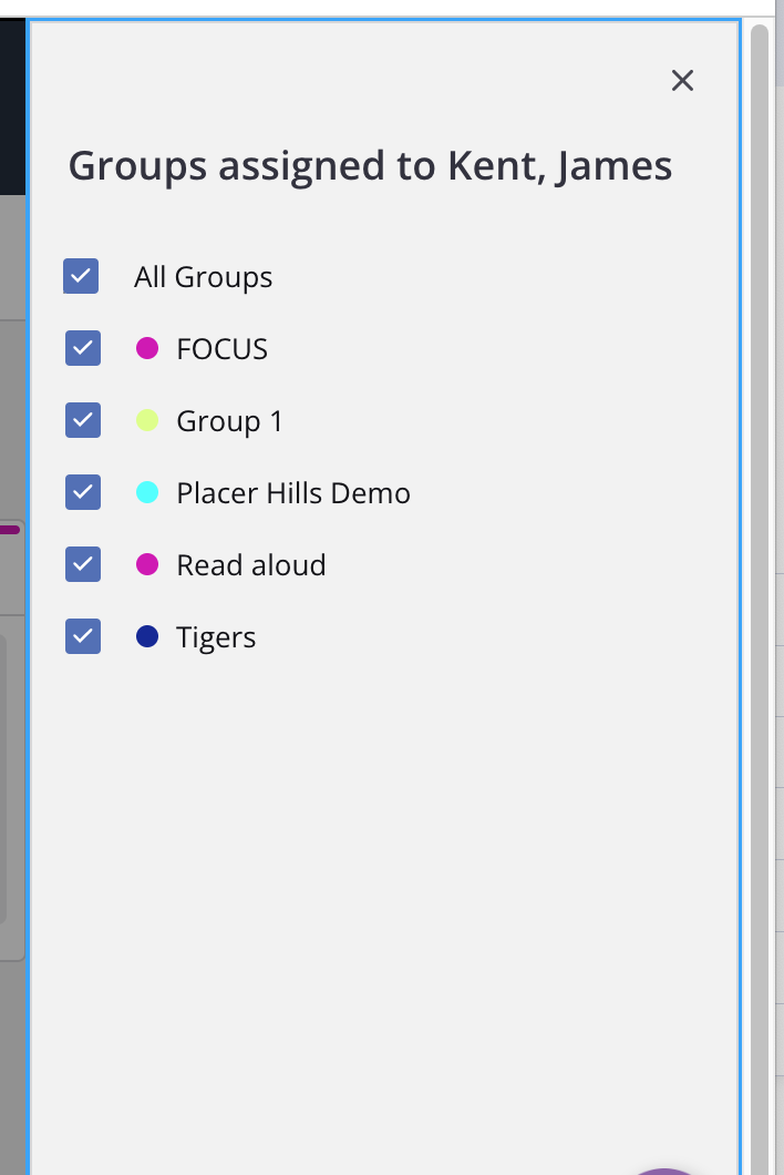 Teacher Dashboard updates - Student Tile - select groups.png