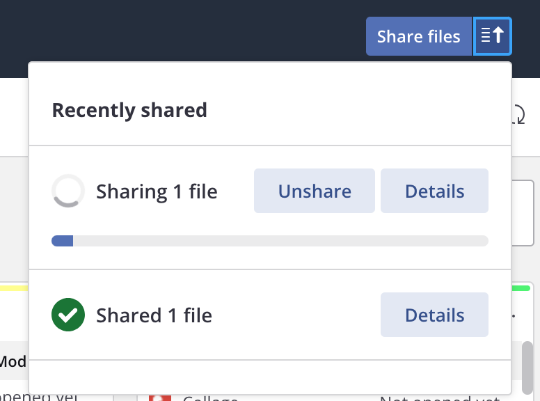 Teacher Dashboard - Share files status.png